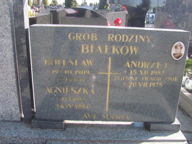Andrzej Białek 1952 Wieluń Nawiedzenia NMP - Grobonet - Wyszukiwarka osób pochowanych