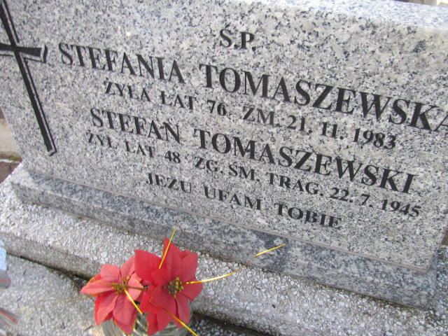 Stefania Tomaszewska 1907 Wieluń Nawiedzenia NMP - Grobonet - Wyszukiwarka osób pochowanych