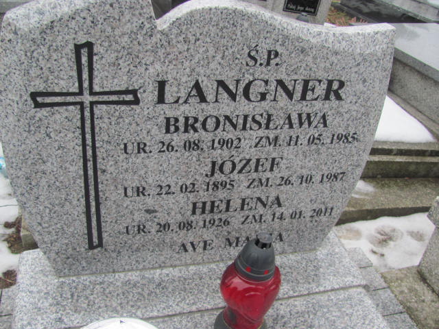 Bronisława Langner 1902 Wieluń Nawiedzenia NMP - Grobonet - Wyszukiwarka osób pochowanych