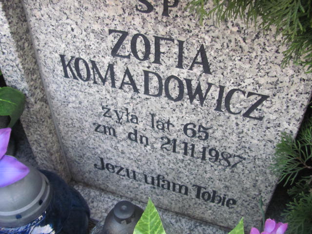 Zofia Komandowicz Wieluń Nawiedzenia NMP - Grobonet - Wyszukiwarka osób pochowanych