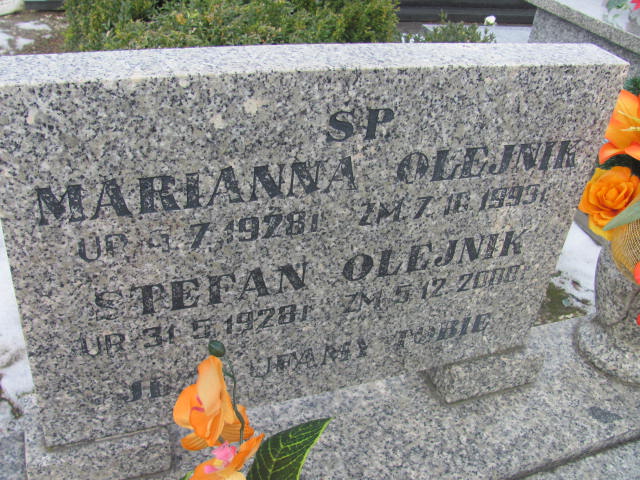 Stefan Olejnik 1928 Wieluń Nawiedzenia NMP - Grobonet - Wyszukiwarka osób pochowanych