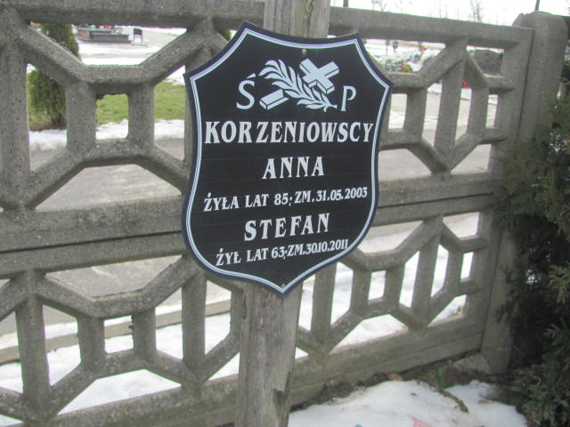 Anna Maria Korzeniowska 1918 Wieluń Nawiedzenia NMP - Grobonet - Wyszukiwarka osób pochowanych