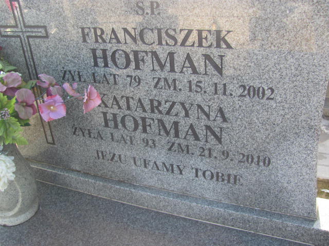 Franciszek Hofman 1923 Wieluń Nawiedzenia NMP - Grobonet - Wyszukiwarka osób pochowanych
