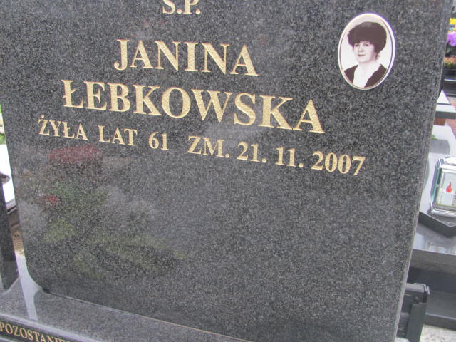 Janina Łebkowska Wieluń Nawiedzenia NMP - Grobonet - Wyszukiwarka osób pochowanych