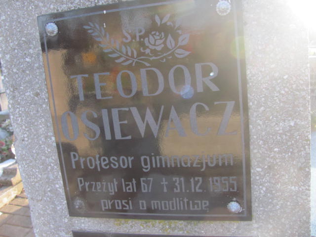 Teodor Osiewacz 1888 Wieluń Nawiedzenia NMP - Grobonet - Wyszukiwarka osób pochowanych