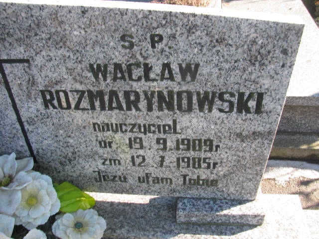 Wacław Rozmarynowski 1909 Wieluń Nawiedzenia NMP - Grobonet - Wyszukiwarka osób pochowanych