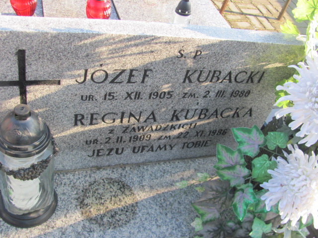 Józef Kubacki 1905 Wieluń Nawiedzenia NMP - Grobonet - Wyszukiwarka osób pochowanych