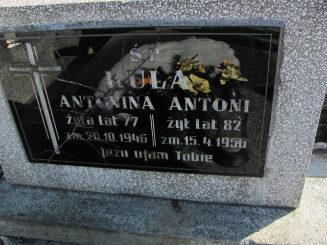 Antoni Kula 1873 Wieluń Nawiedzenia NMP - Grobonet - Wyszukiwarka osób pochowanych