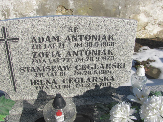 Adam Antoniak 1897 Wieluń Nawiedzenia NMP - Grobonet - Wyszukiwarka osób pochowanych