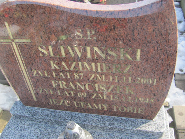 Franciszek Śliwiński Wieluń Nawiedzenia NMP - Grobonet - Wyszukiwarka osób pochowanych