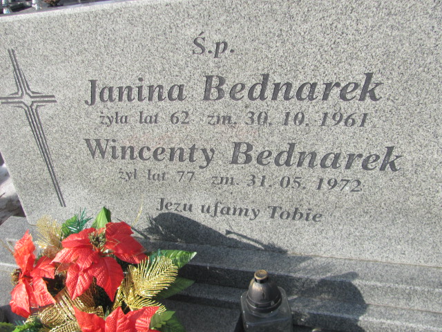 Wincenty Bednarek Wieluń Nawiedzenia NMP - Grobonet - Wyszukiwarka osób pochowanych