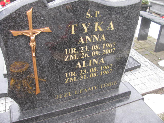 Anna Tyka 1967 Wieluń Nawiedzenia NMP - Grobonet - Wyszukiwarka osób pochowanych