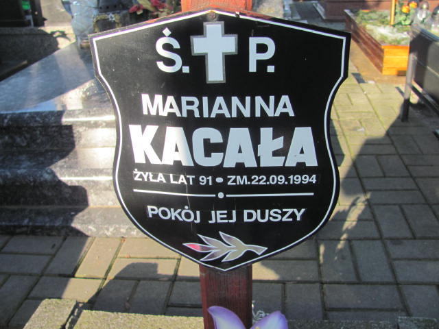 Marianna Kacała 1904 Wieluń Nawiedzenia NMP - Grobonet - Wyszukiwarka osób pochowanych