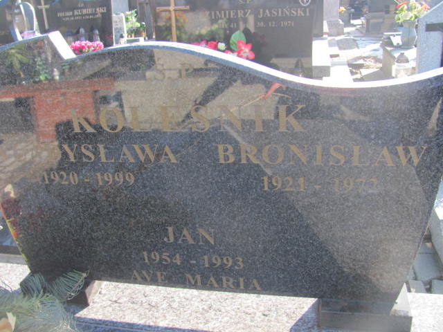 Jan Koleśnik 1954 Wieluń Nawiedzenia NMP - Grobonet - Wyszukiwarka osób pochowanych