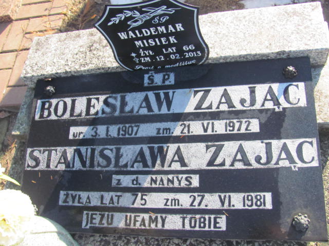 Bolesław Zając 1907 Wieluń Nawiedzenia NMP - Grobonet - Wyszukiwarka osób pochowanych