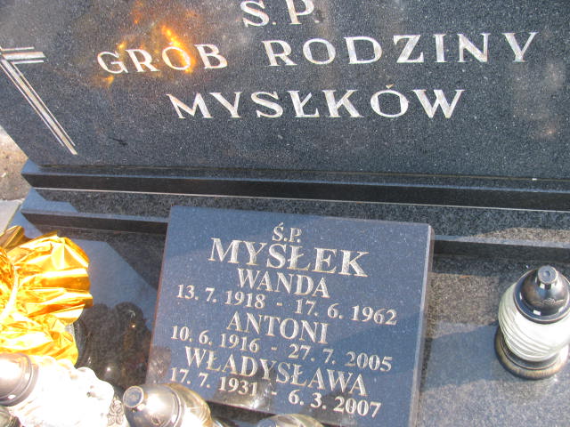 Wanda Mysłek 1918 Wieluń Nawiedzenia NMP - Grobonet - Wyszukiwarka osób pochowanych